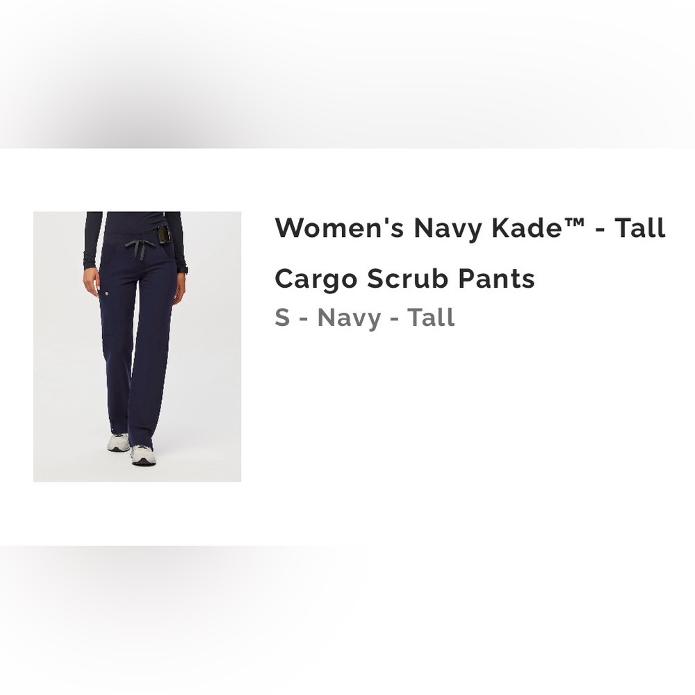 Figs Women's Navy Straight Leg Scrub Pants